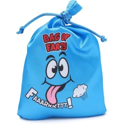 Image of Bag of Farts Hilarious Squeeze Toy with Fart Sounds Novelty Fun Gift, Party Filler, Stocking Filler Available in 2 Colours: Blue or Red (Blue)