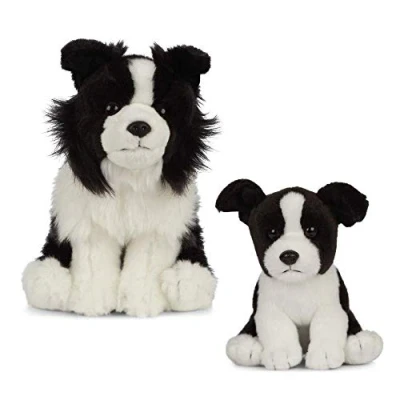 Image of Living Nature Soft Toy Gift Bundle Plush Labradoodle Dog (20cm) &amp; Puppy (16cm)
