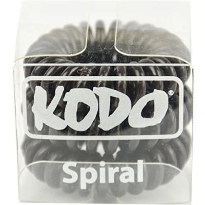 Image of Kodo Spiral Brown Hair Bobble Pack of 3, Pain Free Band, Reduces Split Ends by