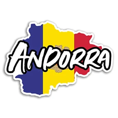 Image of 2 x 10cm Andorra Map Vinyl Stickers Flag Travel Sticker Laptop Luggage #18150 (10cm Wide)