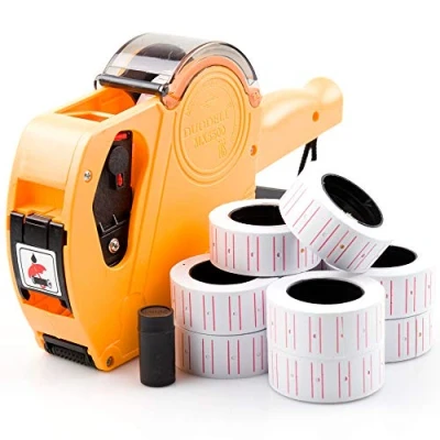 Image of ABN Finest Price Gun Tagging Pricing Retail Pricemaker Machine with 11000 Label Stickers, Spare Ink Kit