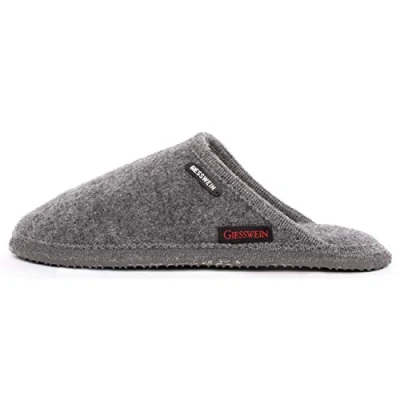 Image of Giesswein Unisex Tino Slippers, Slate, 7 UK