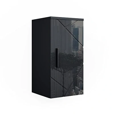Image of Vicco Bathroom cabinet Irma, Anthracite high gloss, 30 x 59 cm