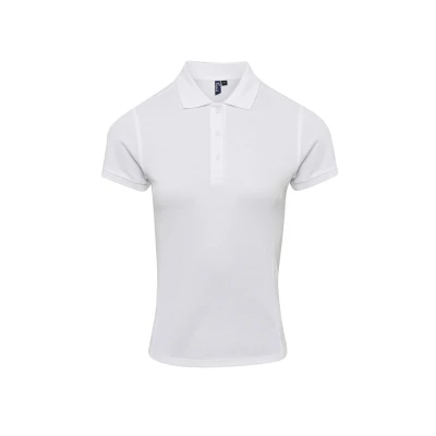 Image of Premier Unisex Womens/Ladies Coolchecker Plus Piqu Polo With CoolPlus (White) Size X Large