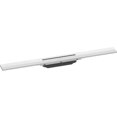 Image of hansgrohe 56043700 RainDrain Flex Complete Set Shower Drain 700 Can Be Shortened Matte White channel, 70 cm