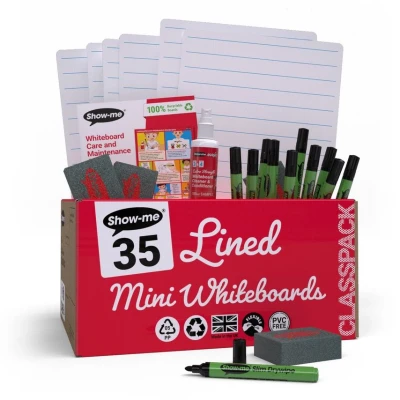 Image of Show me Whiteboard Classpack Lined Pack of 35