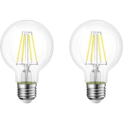 Image of Aiwerttes E27 Edison Screw 4W LED Globe G80 Bulb, 40 Watt Incandescent Bulb Equivalent, 6500K Cool White, 400 Lumens [Energy Class A+] Pack of 2