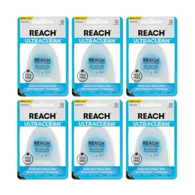 Image of Listerine Ultraclean Dental Floss, Oral Care, Mint Flavored, 30 Yards (Pack of 6)