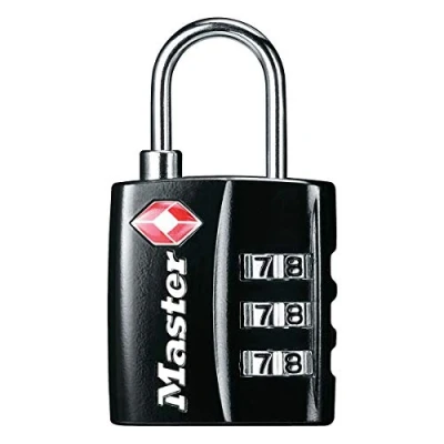 Image of Master Lock 4680EURDBLK Combination Travel Padlock TSA Certified, Black, 5,5 x 3 2,6 cm
