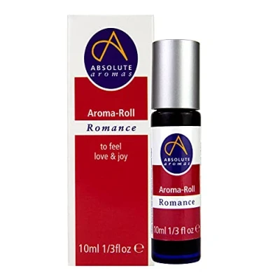 Image of Absolute Aromas Romance Aroma Roll Roller Ball Contains 100% Pure, Natural Cedarwood, Rose, Benzoin Essential Oil