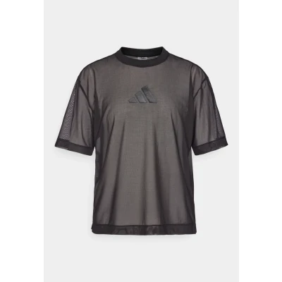 Image of adidas Sportswear ALL SZN Print Tshirt, Women&#039;s, Size: Large, Black