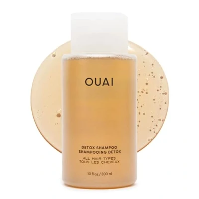 Image of OUAI Detox Shampoo Clarifying for Build Up, Dirt, Oil, Product and Hard Water Apple Cider Vinegar &amp; Keratin Clean, Refreshed Hair Sulfate Free Care 300ml