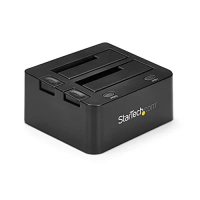Image of StarTech.com Dual Bay USB 3.0 to SATA Hard Drive Docking Station, Dock, External 2.5/3.5&quot; I/II/III, SSD/HDD Hot Swap Bay, Top Loading (SDOCK2U33)