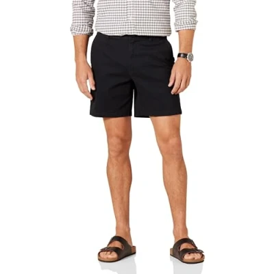 Image of Amazon Essentials Men&#039;s Slim fit 7&quot; Stretch Chino Shorts, Black, 34W