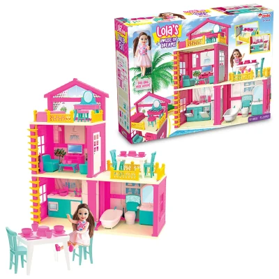 Image of Dede Oyuncak Lola&#039;s Dream House, Small Villa playset for girls,