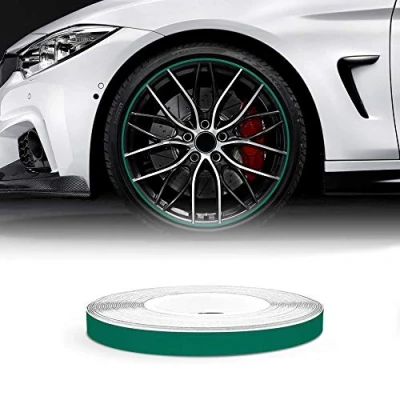 Image of Refractive Wheel Trim for Car Wheels with Applicator Tool, Green
