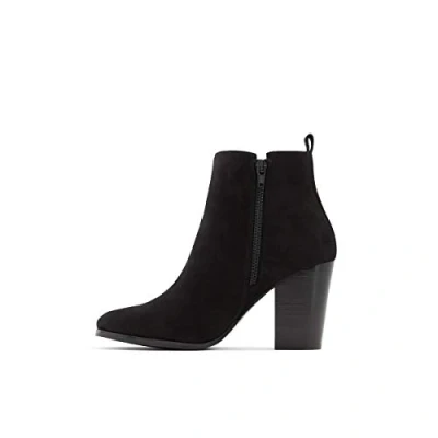 Image of ALDO Women&#039;s Noemieflex Block Heel Ankle Boot, Black Suede, 6 UK