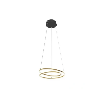 Image of Lindby LED pendant light Davian, Ø 48 cm, brass, dimmable