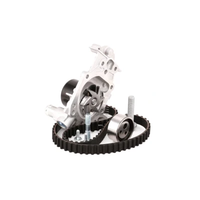 Image of VKMA06010, VKPC86215 Water Pump + Timing Belt Kit SKF VKMC 06010 87 with rounded tooth profile Sheet Steel RENAULT: CLIO 2, Kangoo I, TWINGO 1
