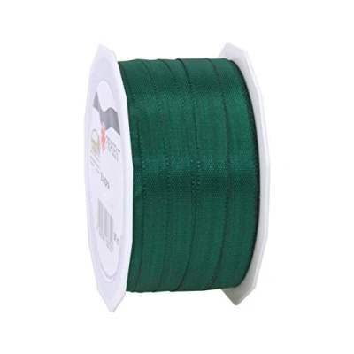 Image of Präsent Europa Taffeta Ribbon Fir Sprigs 10 mm Width, 50 m Length