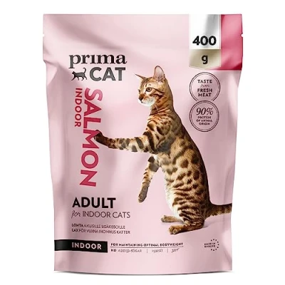 Image of PrimaCat Complete Dry Salmon Flavoured Cat Food, Indoor Adult 400g