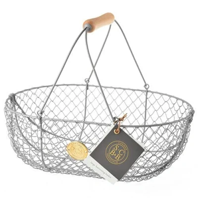 Image of Burgon &amp; Ball Sophie Conran Large Harvest Basket Grey