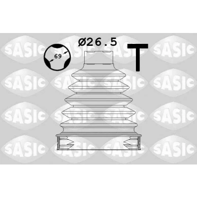Image of 7701209992 CV Boot SASIC 1904017 Front Axle, transmission sided Thermoplast RENAULT: MEGANE 3 Coupe, LAGUNA 3, GRAND SCENIC