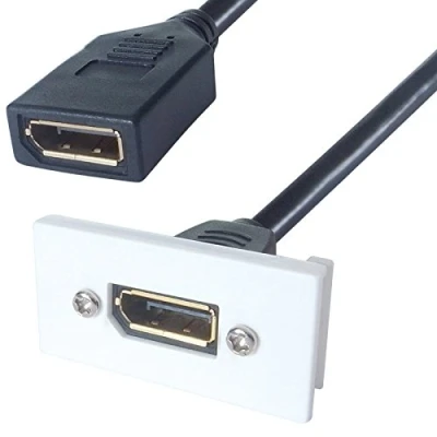 Image of kenable Faceplate Module DisplayPort v1.2 DP Female Socket Panel Mount [DisplayPort Socket]