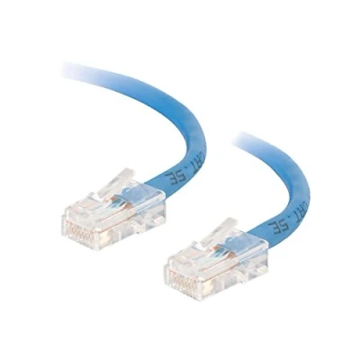 Image of C2G 1M CAT5E Network Crossover Patch Cable. Xover Ethernet Cable, Peer to Computer Lead. BLUE PVC UTP