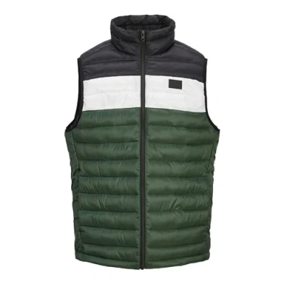 Image of JACK &amp; JONES Mens Sleeveless Jacket Regular Fit Bodywarmer Gilet Full Zip for Men, Mountain Colour, Size S