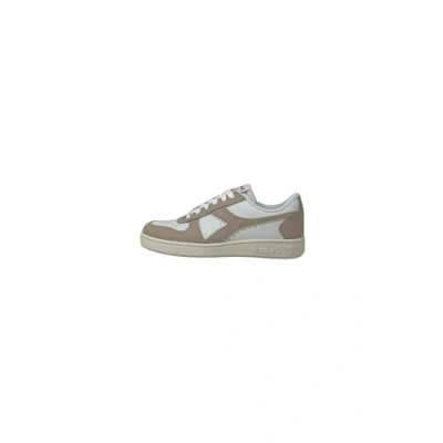 Image of Diadora Women&#039;s Magic Basket Low Leather Wn Gymnastics Shoe, White Pink, 6.5 UK