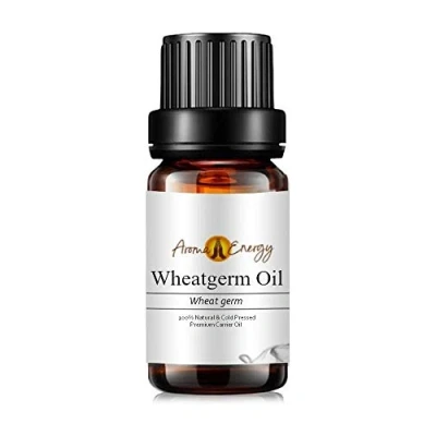 Image of Aroma Energy Wheatgerm Oil (10ml) Base/Carrier Oil, Pure &amp; Natural, Perfect for Massage diluting Essential Oils