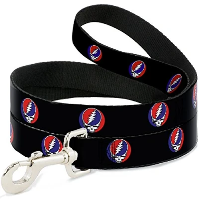 Image of Buckle Down Pet Leash Steal Your Face Repeat Black/Color 4 Feet Long 1&quot; Wide