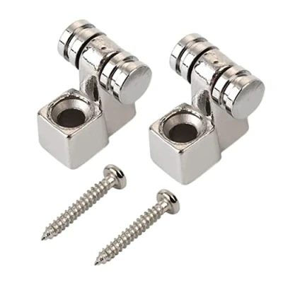 Image of 2 Pcs Roller Guitar String Tree Guides Retainers With Mounting Screws Accessories Silver/Black/Gold