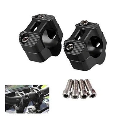 Image of CYSKY Motorcycle Handlebar Risers 1 1/8 inch 28mm Universal Handle Bars Mount Clamp Fit for Most Motorcycle, Dirt Bike, ATVs（Black）