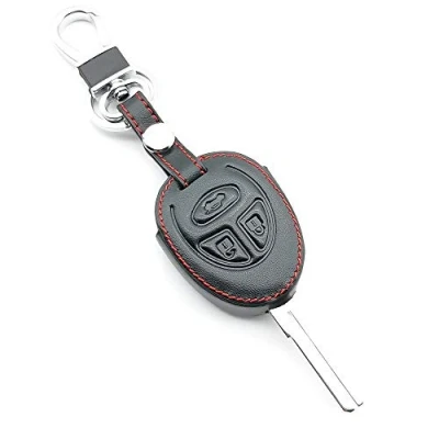 Image of WJBABJ Car Key Cover Leather Case Fob Holder Suitable for Saab 9 3 5 93 95 Buttons Remote Protective Shell