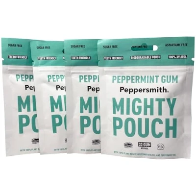 Image of 3 x Peppersmith English Peppermint Xylitol Gum 50g Mighty Box