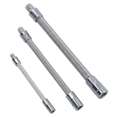 Image of Flexible Flexi Extension Bar Adapter Set for Sockets Mixed Drive 1/4 1/2in 3pc