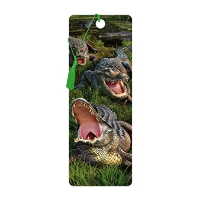 Image of 3D LiveLife Bookmark Gator Bog from Deluxebase. an Alligator with lenticular Artwork Licensed Renowned Artist Jerry LoFaro
