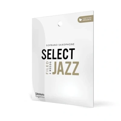 Image of D&#039;Addario Woodwinds Organic Select Jazz Filed Soprano Saxophone Reeds Sax Individually Sealed 3 Soft, Pack