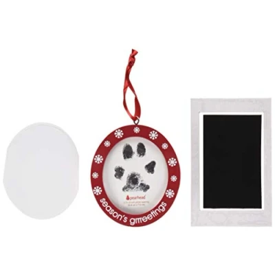 Image of Pearhead Pet Pawprint Hanging Keepsake Ornament, Dog or Cat Christmas Stocking Stuffer, DIY Paw Print Making Kit, Holiday Ornament