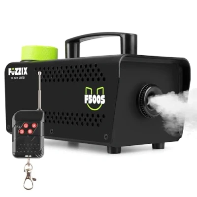Image of Fuzzix F500S Party Smoke Machine with Wireless Remote Compact Fog for Parties, Disco, Halloween, and Events Powerful, Easy to Use Disco Stunning Atmosphere