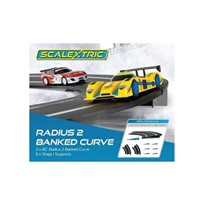 Image of Scalextric C8296 Banked Curve Radius 2 45 degree 1:32 Scale Accessory