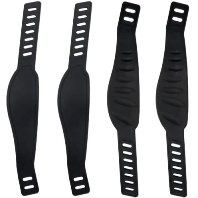 Image of 4Pcs Exercise Bike Pedal Straps, Heavy Duty Adjustable Length Universal Strap Fits Most Pedals Bicycle Cycle For Home or Gym(style2)