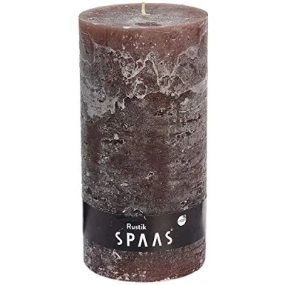 Image of Spaas Rustic Unscented Pillar Candle 100/200 mm, 120 Hours, Taupe