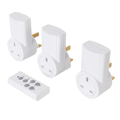 Image of Powermaster 550077 Wireless Remote Control Power Socket 230V 3pk UK 10A