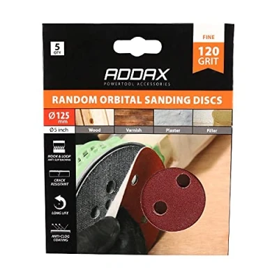 Image of TIMCO Random Orbital Sanding Discs 120 Grit Red 125mm