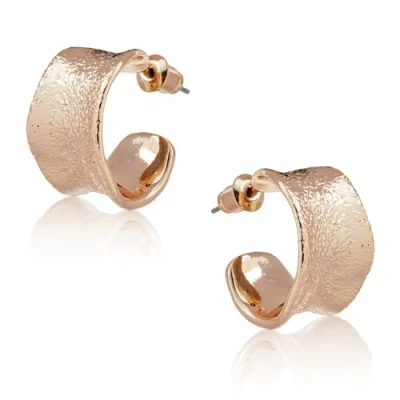 Image of Equilibrium Molten Lava Gold Plated Hoop Earrings