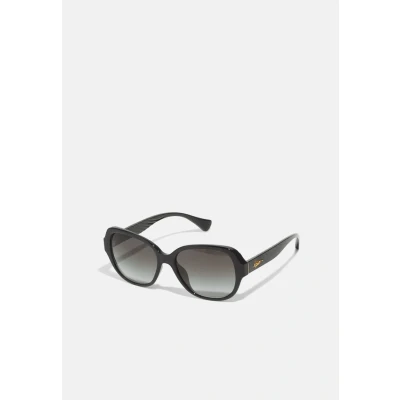 Image of Ralph Lauren Sunglasses, Women&#039;s, Size: 56, Shiny transparent black / gradient grey