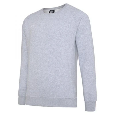 Image of Umbro Mens Club Leisure Sweatshirt (Grey Marl/White) Multicolour Size Medium